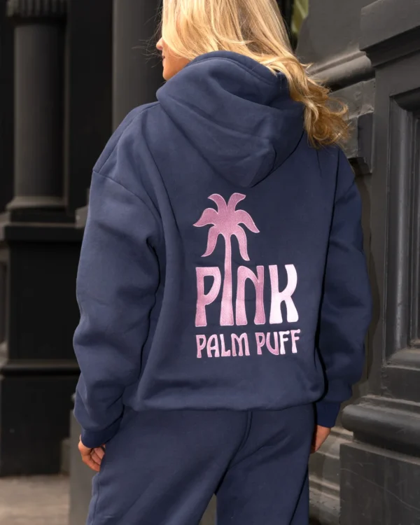 Classic Puff Hoodie in Blush navy