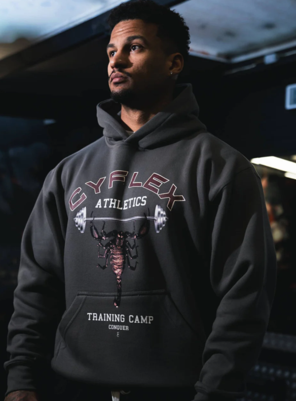 Athletics Gym Hoodie - Washed Grey 1
