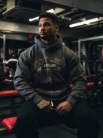 Athletics Gym Hoodie - Washed Grey
