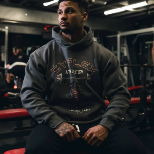 Athletics Gym Hoodie - Washed Grey