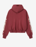 Cropped Relaxed Hoodie Crimson