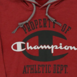 Champion Graphic Hoodie - Small Red Cotton2