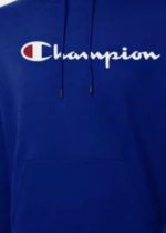 Champion Powerblend GF89H Graphic Fleece Pullover Hoodie - Blue,11
