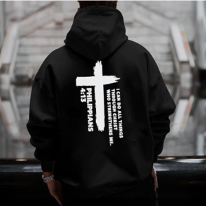 Christian Hoodies for Men Religious Faith Jesus Hoodie God Bible Verse Cross Sweatshirts Trendy Graphic Pullover