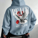 Peace Hoodie blue