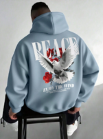 Peace Hoodie blue