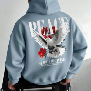 Peace Hoodie blue