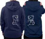 Graphic Impact Piece of You Teddy Matching Set Him And Her Unisex Hoodie Novelty Design Gift Idea Wife Husband Girlfriend Boyfriend Love Valentines Day Couples Matching Hoodies blue
