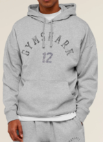 Gymshark 12 Graphic Hoodie - Light Grey Core Marl 12