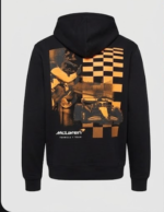 Hollister boxy F1 back graphic hoodie in black 2