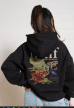 Man I Love Frogs Front and Back Hoodie BLACK