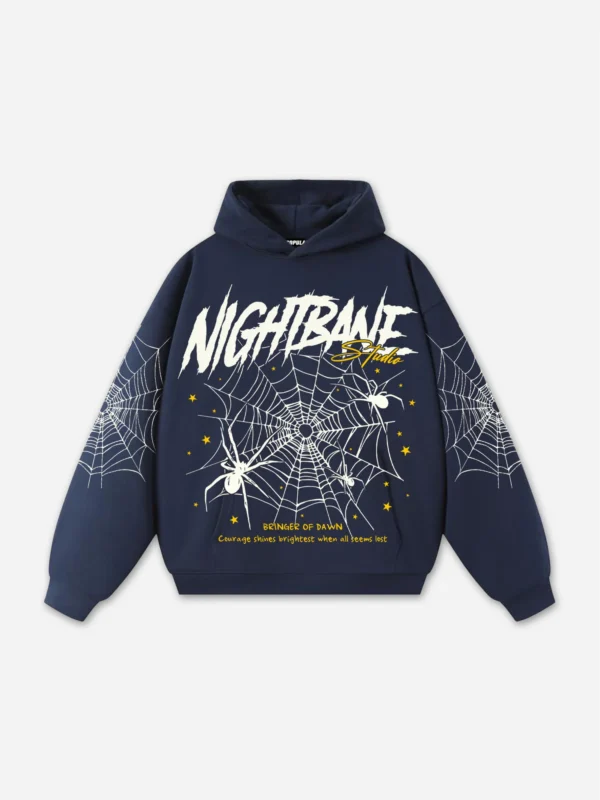 Men's Night Bane Spider Web Graphic hoodies