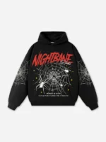 Men's Night Bane Spider Web Graphic hoodies black