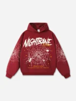 Men's Night Bane Spider Web Graphic hoodies red