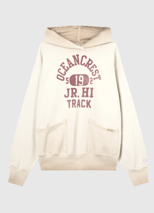 Men’s Washed Hooded Sweatshirt Loose Fit Time Capsule Cream 2