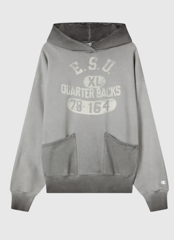 Men’s Washed Hooded Sweatshirt Loose Fit Time Capsule Dark Grey 2