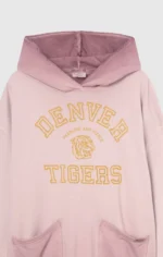 Men’s Washed Hooded Sweatshirt Loose Fit Time Capsule Pink 1