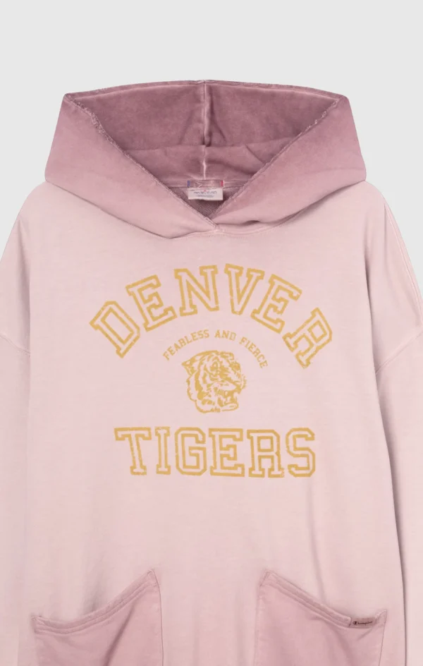 Men’s Washed Hooded Sweatshirt Loose Fit Time Capsule Pink 1