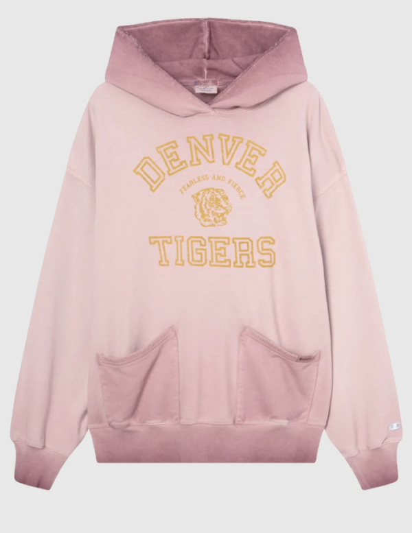 Men’s Washed Hooded Sweatshirt Loose Fit Time Capsule Pink -