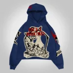 Mummy Vintage Punk Graphic Hoodie blue