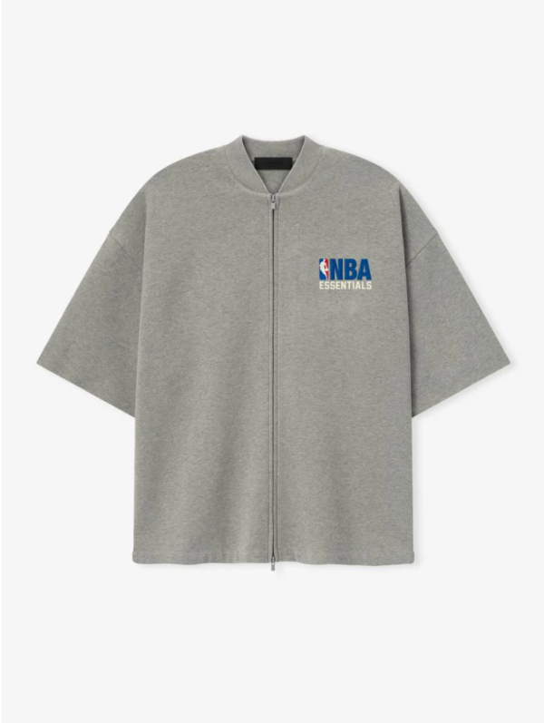 NBA Zip Up Jacket Concrete Heather