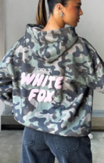 Offstage Printed Oversized Hoodie Washed Camo