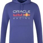 Red Bull Racing Oracle F1 Team Hooded Sweatshirt, Night Sky Blue, Large Logo Design blue