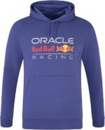 Red Bull Racing Oracle F1 Team Hooded Sweatshirt, Night Sky Blue, Large Logo Design blue