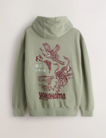 Sage Green Graphic Print Hoodie 11