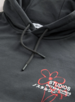 Slate Grey Graphic Print Hoodie 2
