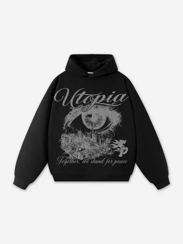 Sopula Utopia Vintage Graphic Hoodie black