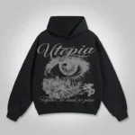 Sopula Utopia Vintage Graphic Hoodie vintage black