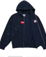 Supreme MM6 Maison Margiela Box Logo Zip Up Hooded Sweatshirt