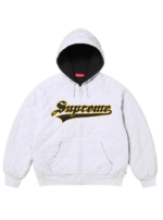 Supreme quilted zip hooded sweater