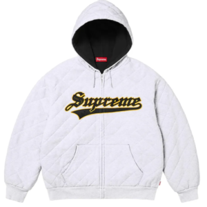 Supreme quilted zip hooded sweater
