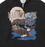 Supreme x MM6 Maison Margiela eagle-print zipped hoodie 3