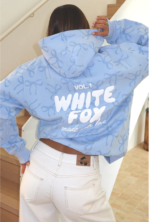 Vol. 1 Oversized Printed Hoodie Blue Bow 2