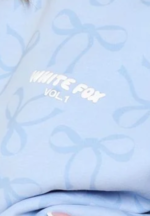 Vol. 1 Oversized Printed Hoodie Blue Bow 4