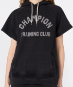 Women’s Boxing-Inspired Sleeveless Hoodie Black