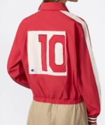 Women’s Full Zip Bomber Jacket red 11