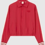 Women’s Full Zip Bomber Jacket red 11