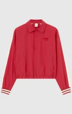 Women’s Full Zip Bomber Jacket red 11