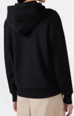 Women’s Lightweight Reverse Weave Hoodie with Embroidered Logo Black 2