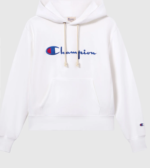 Women’s Lightweight Reverse Weave Hoodie with Embroidered Logo White 11