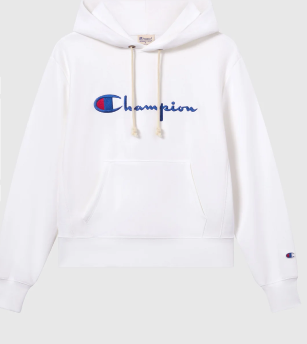 Women’s Lightweight Reverse Weave Hoodie with Embroidered Logo White 11