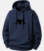 cat hoodie blue