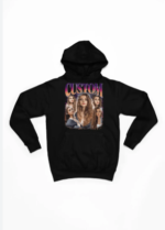 custom rap hoodie black