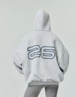 Heavy Fleece 90s Hoodie brown vintage white