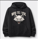 white fox graphic hoodie