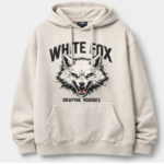 white fox graphic hoodie off white